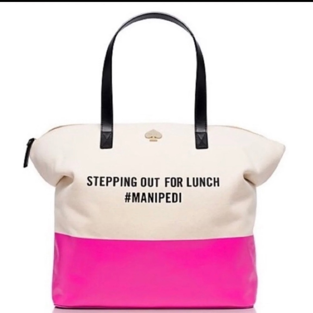 Kate Spade Stepping Out for Lunch #mani #pedi Tote